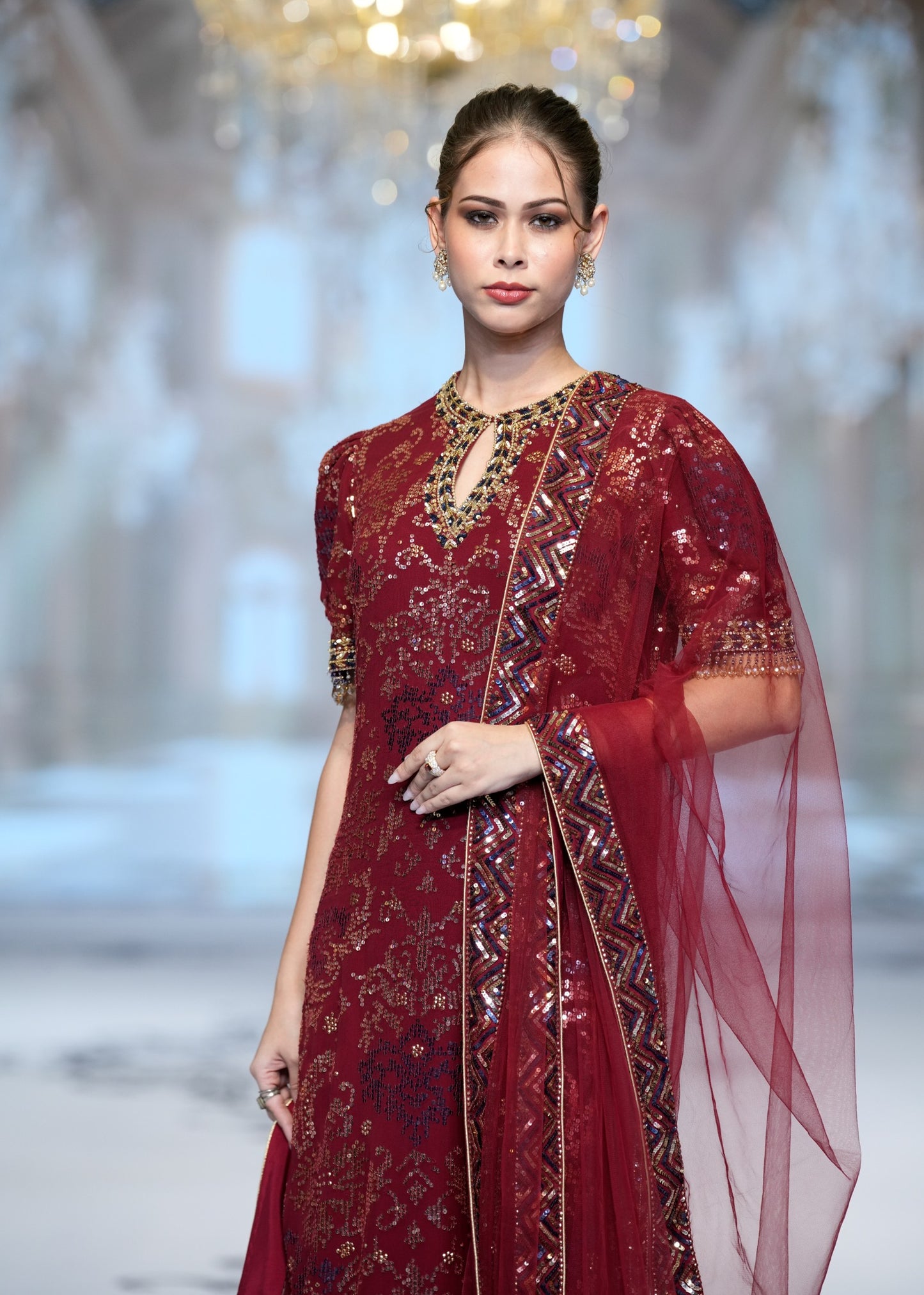 Ruby Sheeting Kurta Set