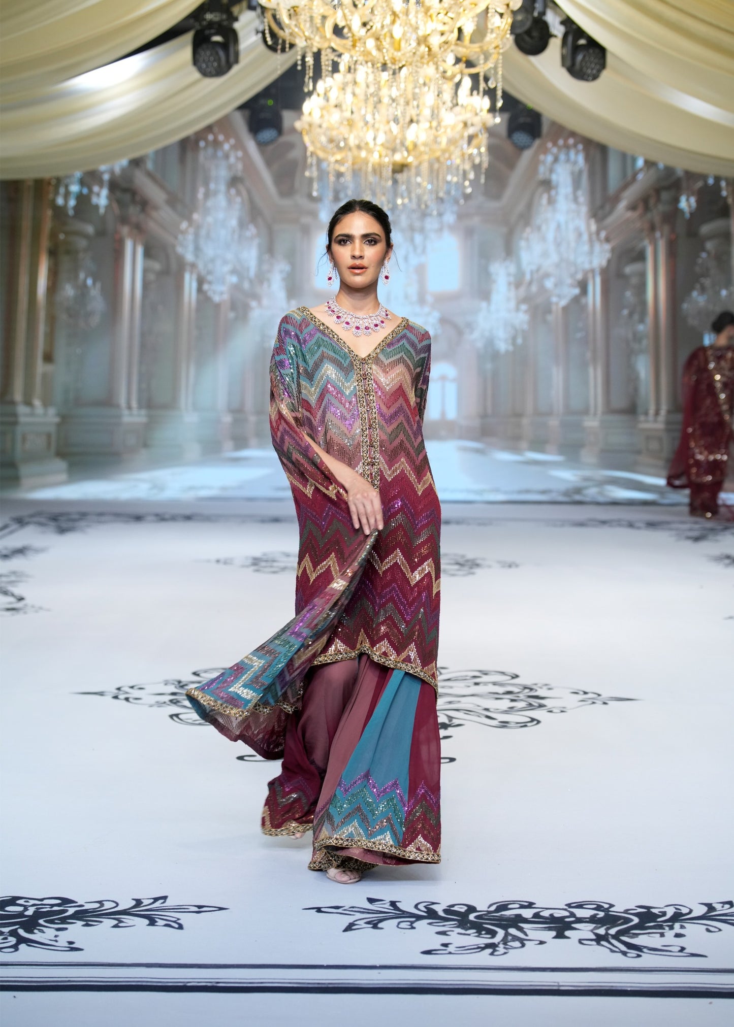 Twilight Chevron Kaftan Set