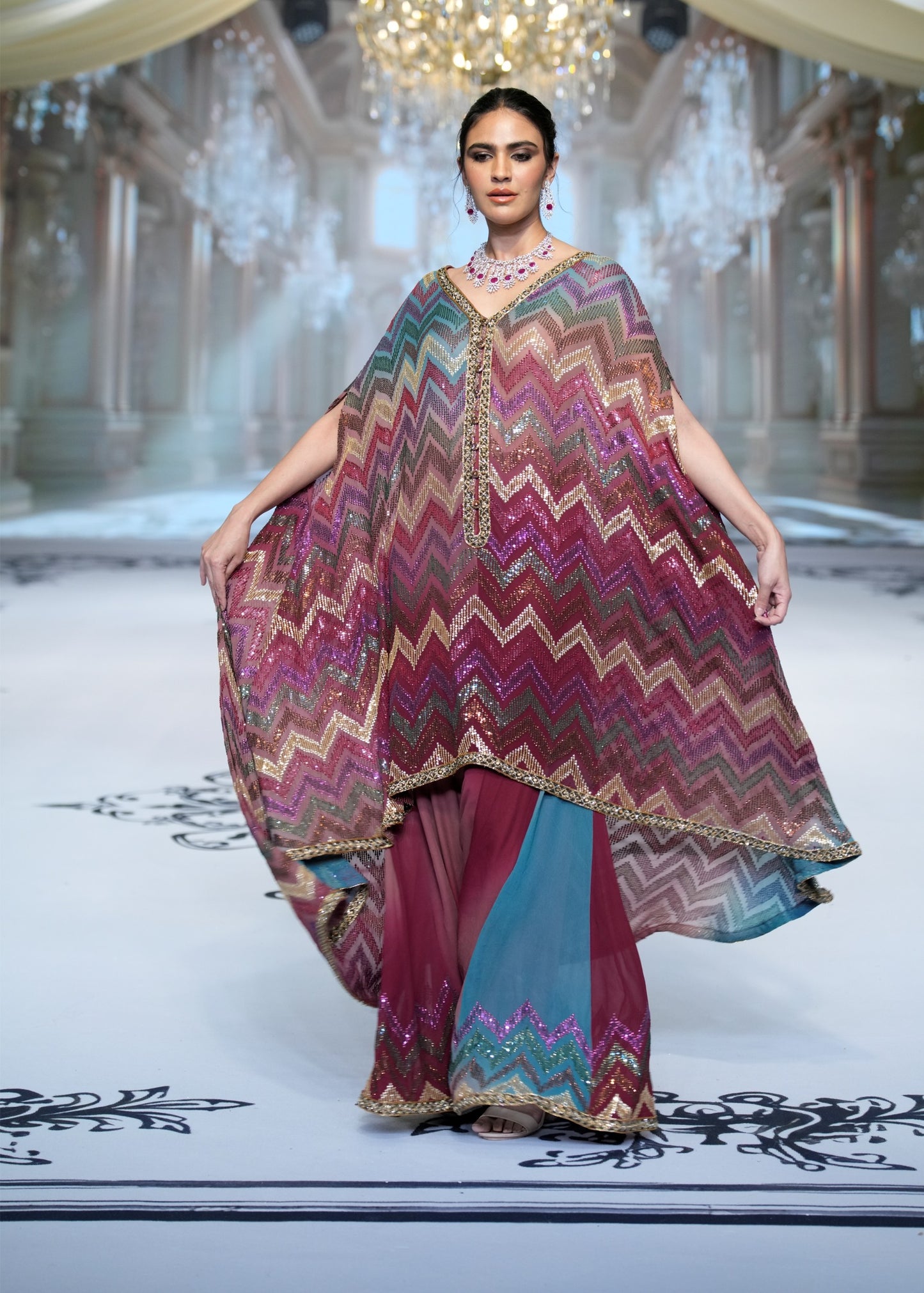 Twilight Chevron Kaftan Set