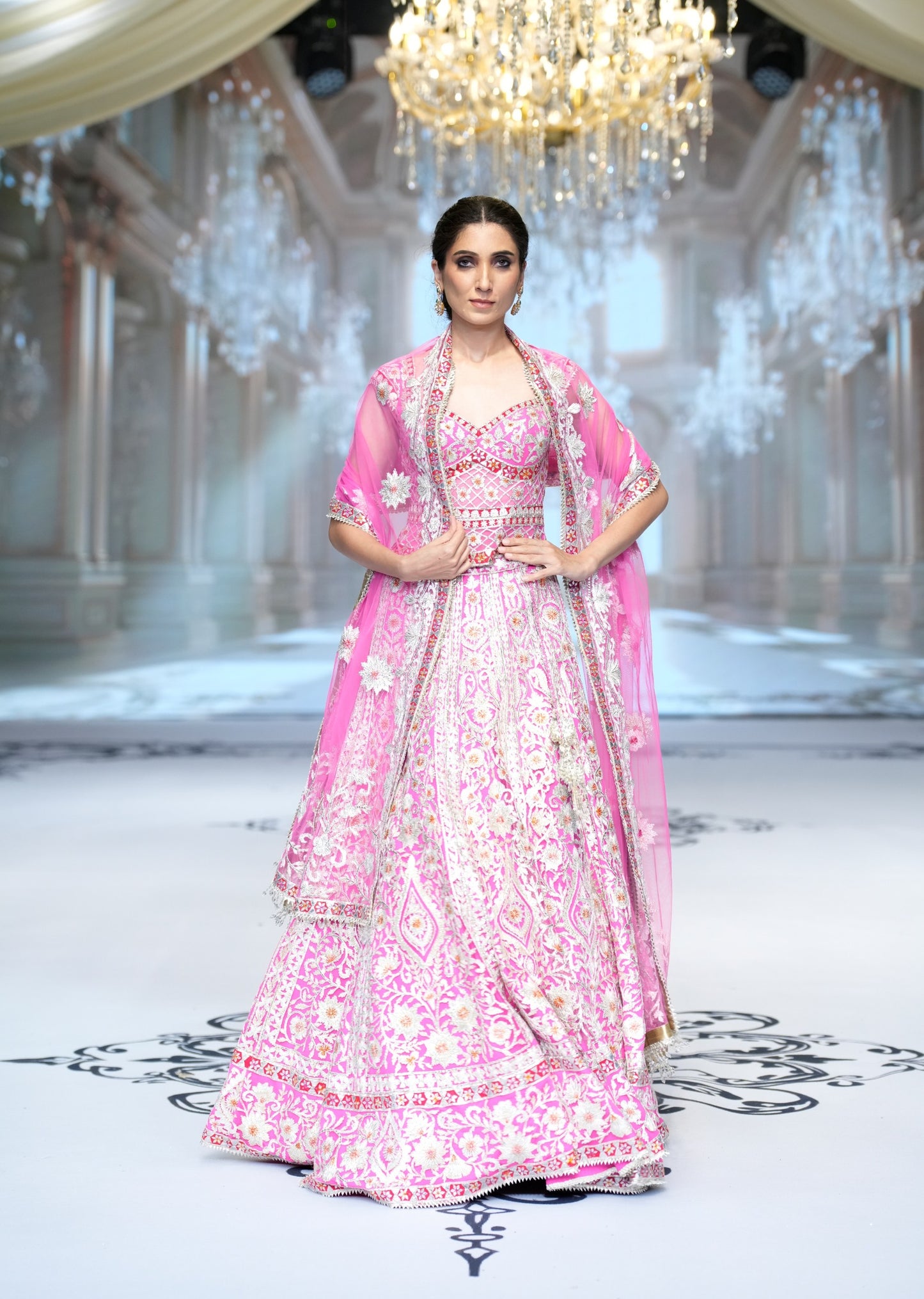 Rose Garden Pink Lehenga Set