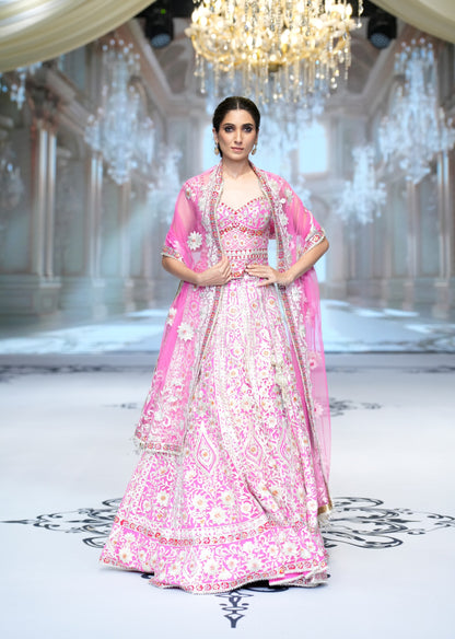 Rose Garden Pink Lehenga Set