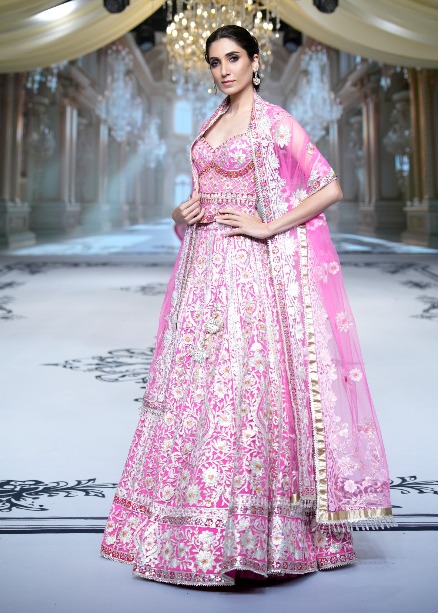 Rose Garden Pink Lehenga Set