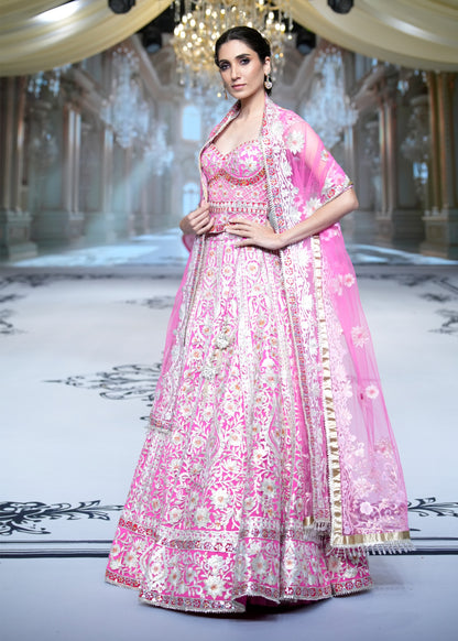 Rose Garden Pink Lehenga Set
