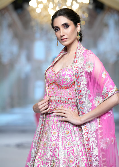 Rose Garden Pink Lehenga Set