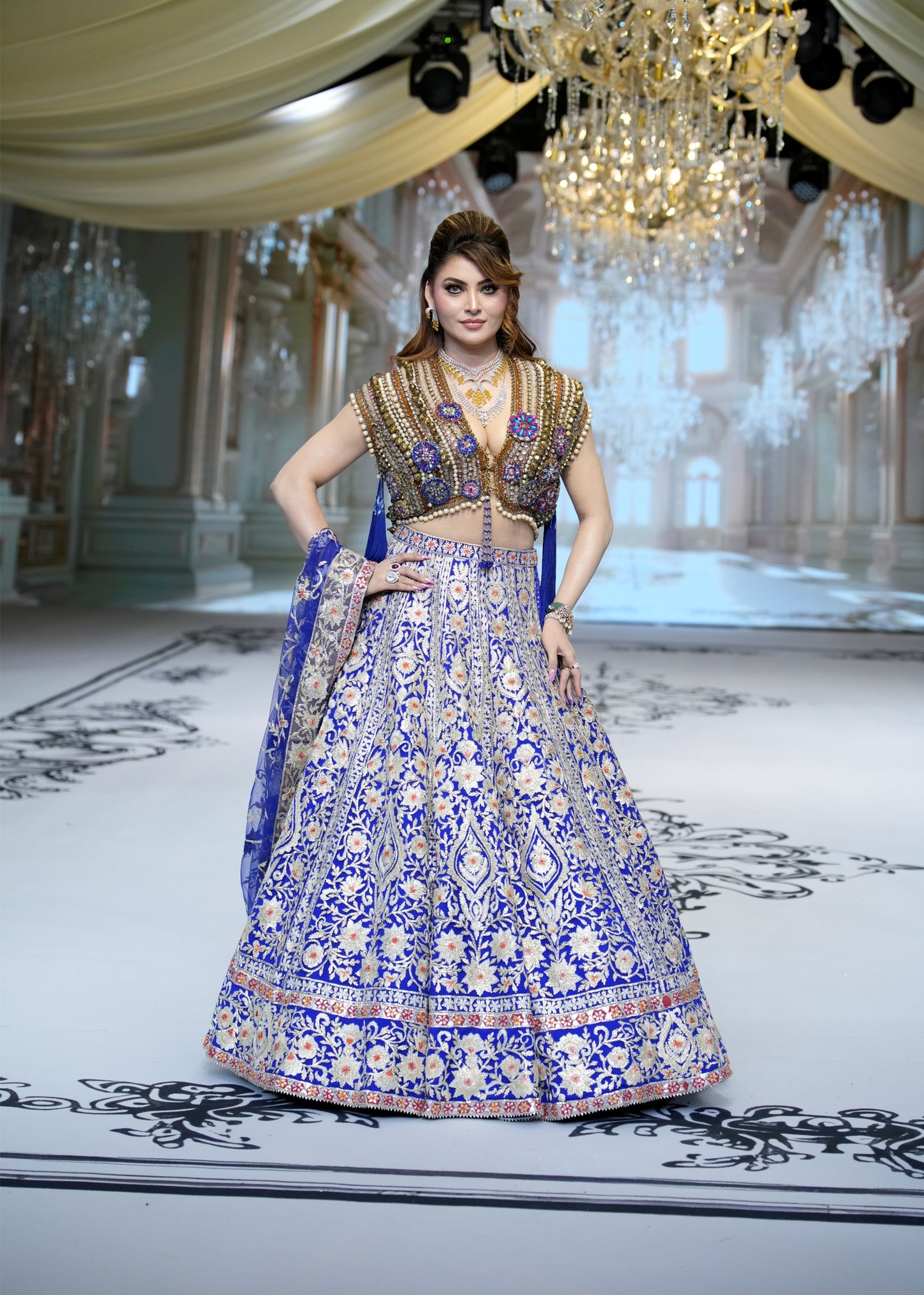 Cobalt Blue Bridal Lehenga