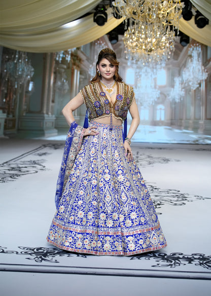 Cobalt Blue Bridal Lehenga