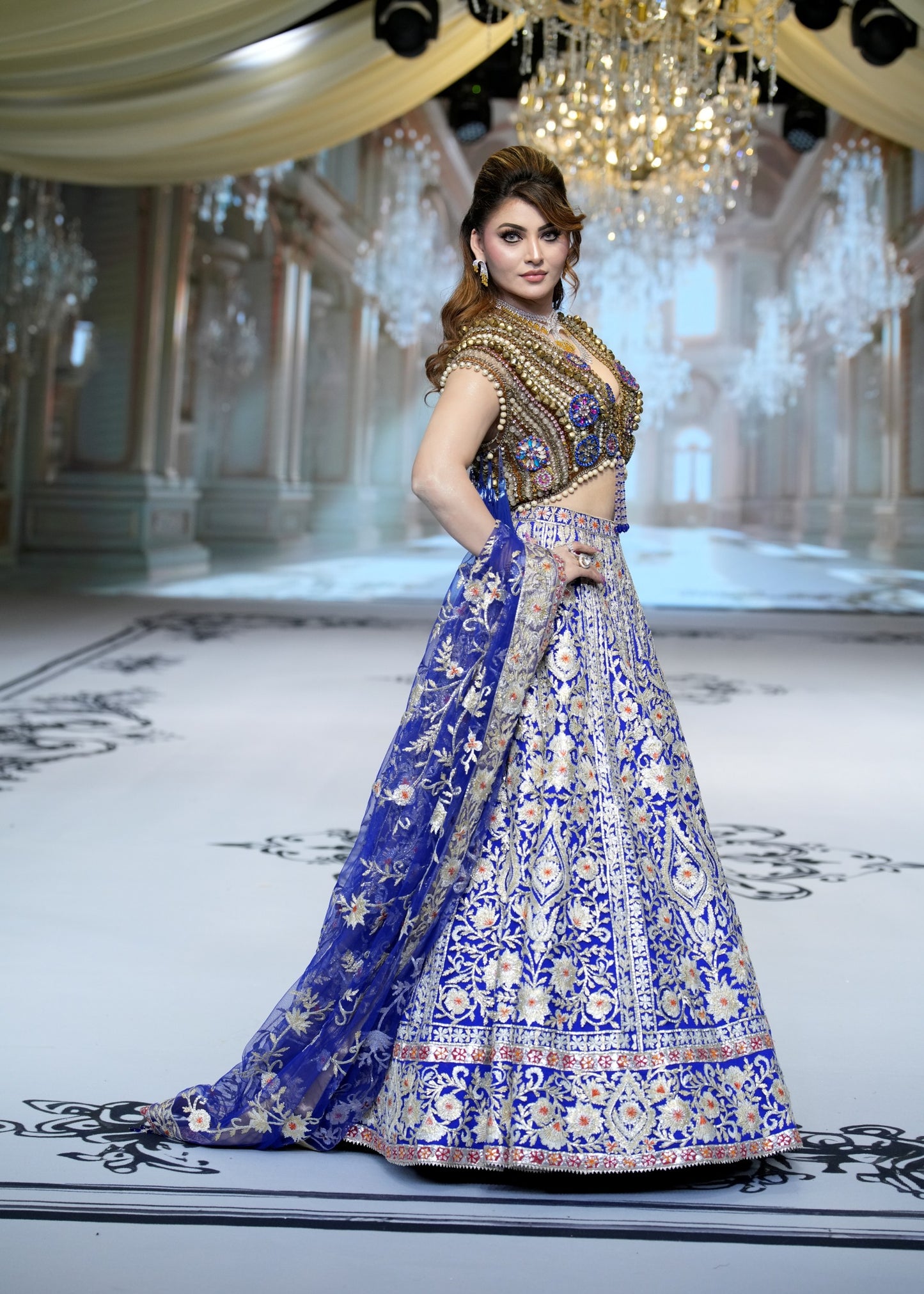 Cobalt Blue Bridal Lehenga