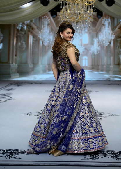 Cobalt Blue Bridal Lehenga