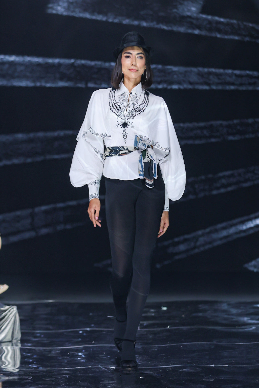 Ivory Embroidered Statement Blouse
