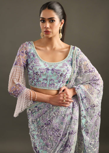 Lavender Multi-Toned Saree