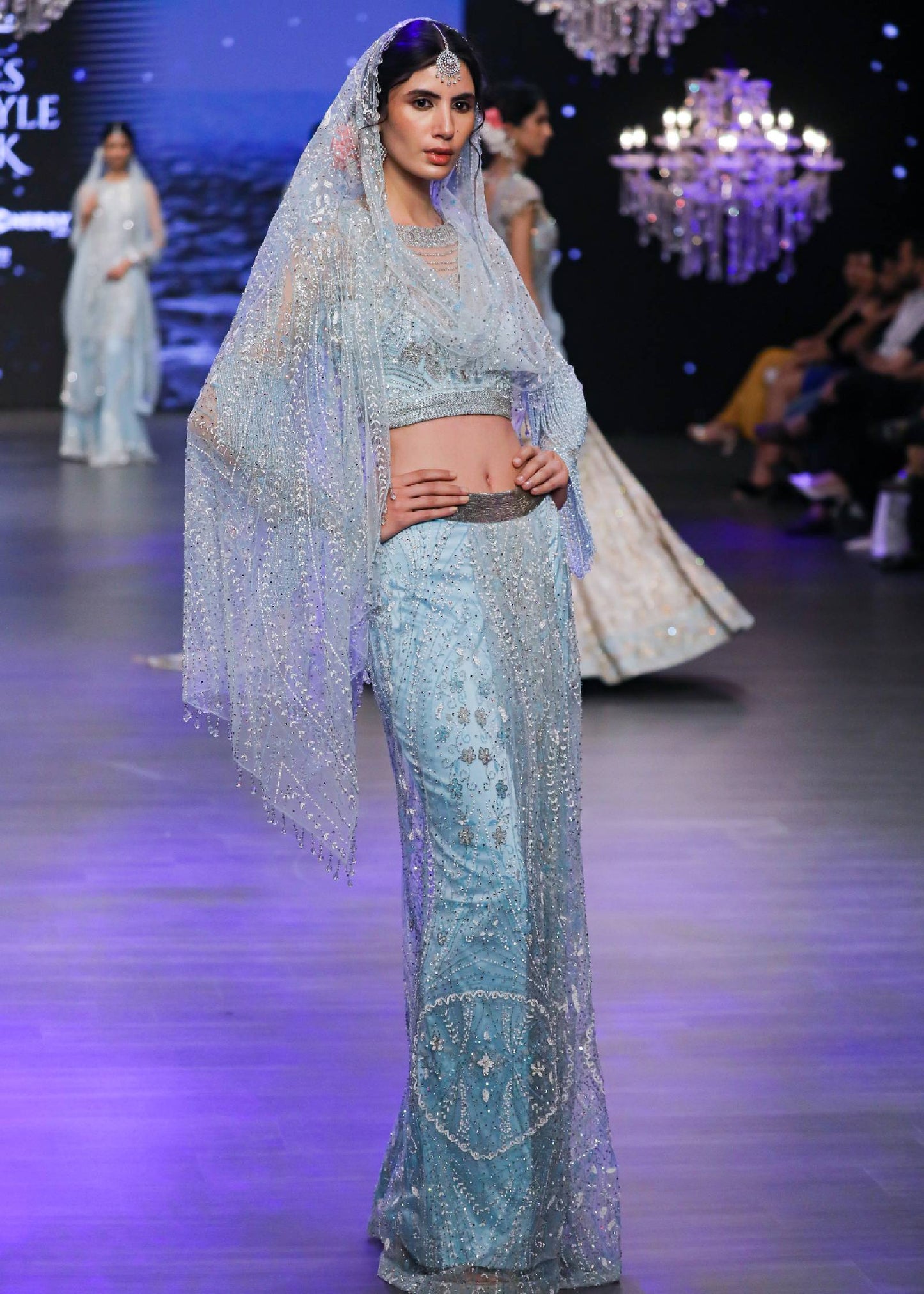 Crystal Cascade Saree