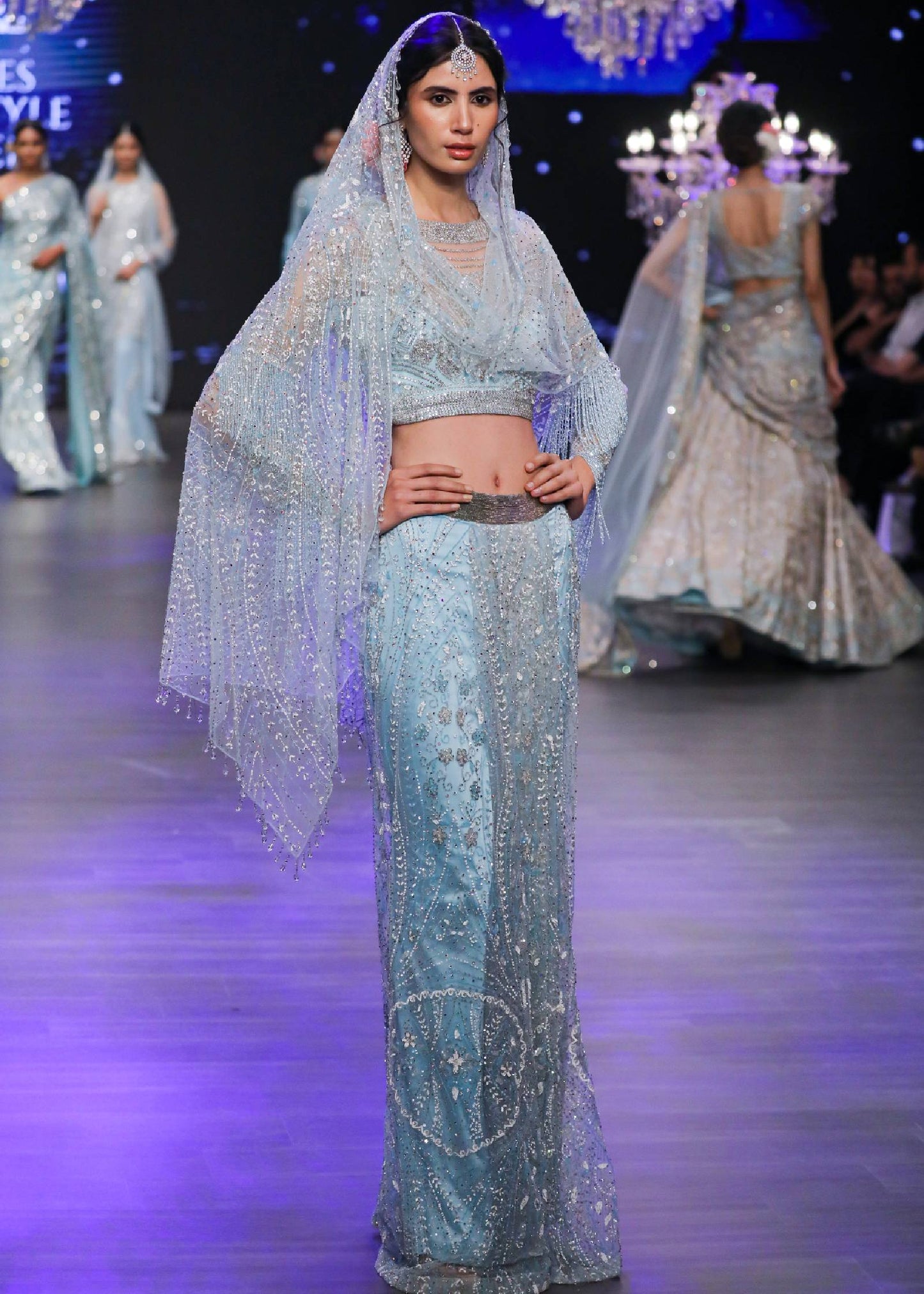 Crystal Cascade Saree