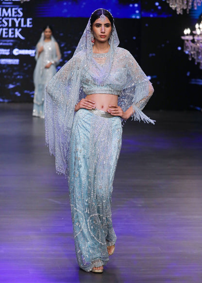 Crystal Cascade Saree