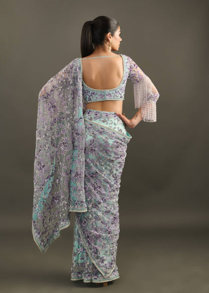 Lavender Multi-Toned Saree