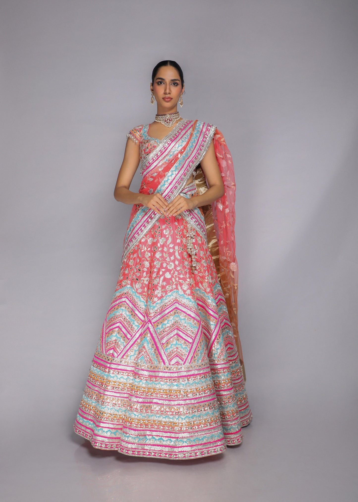 Gota Embroidered Lehenga Set