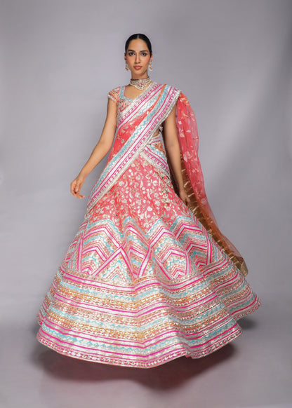 Gota Embroidered Lehenga Set