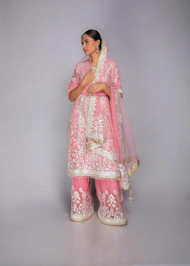 Blush Pink Embroidered Kurta Set