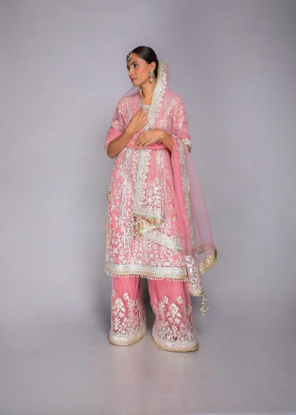 Blush Pink Embroidered Kurta Set