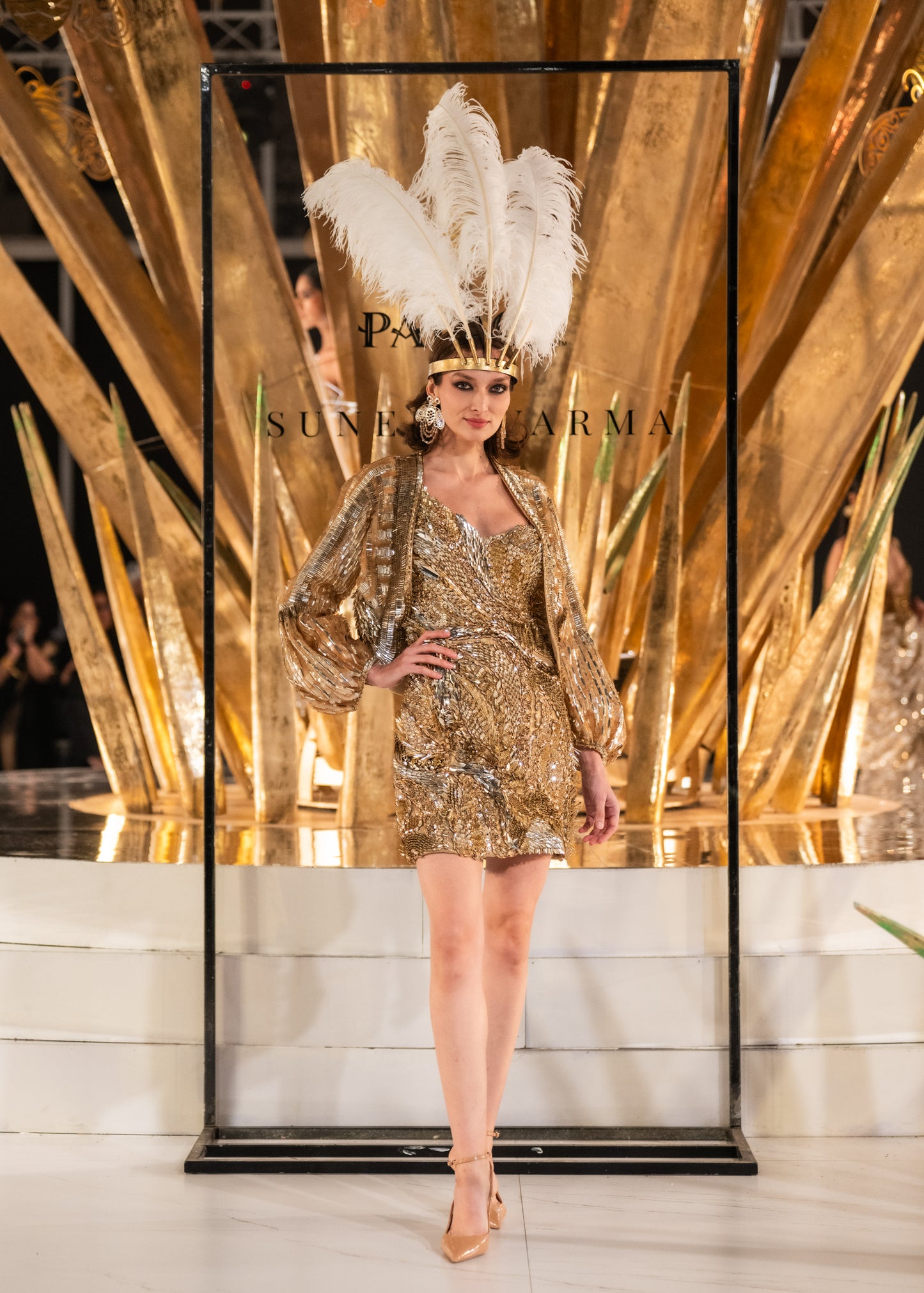 Quetzalli Gold Dress with Jacket