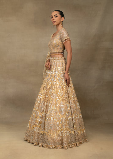 Gold Tassle Lehenga Set