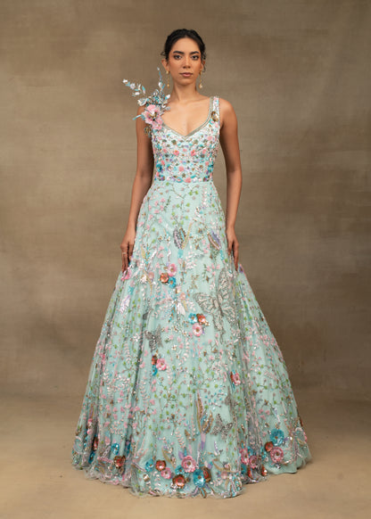 3 Dimensional Floral Gown