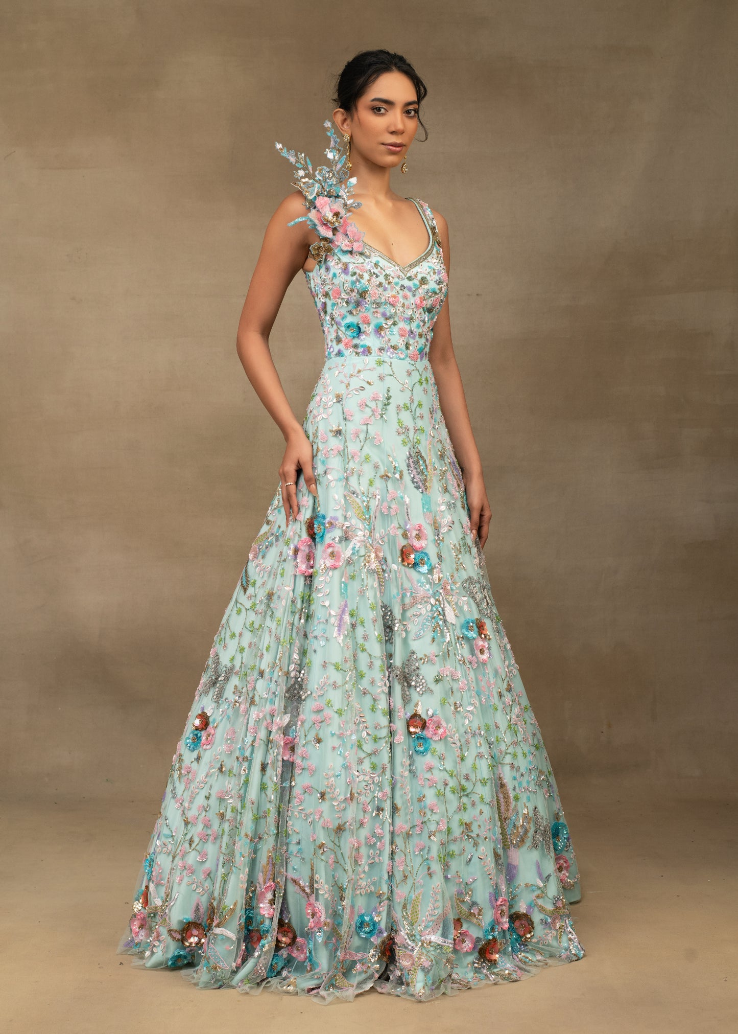3 Dimensional Floral Gown