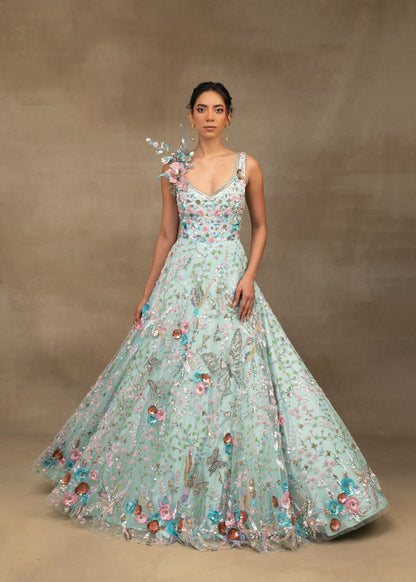 3 Dimensional Floral Gown