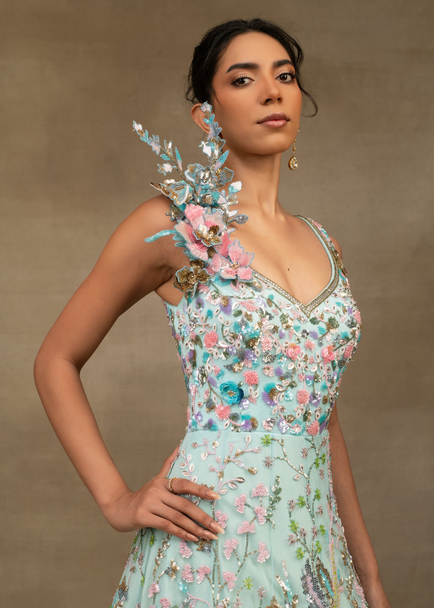 3 Dimensional Floral Gown