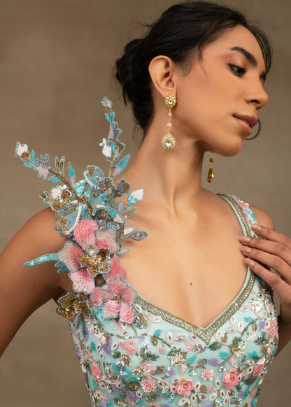 3 Dimensional Floral Gown