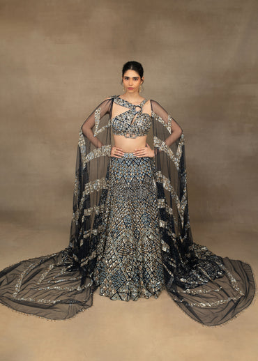 Sequin Embroidered Lehenga Set