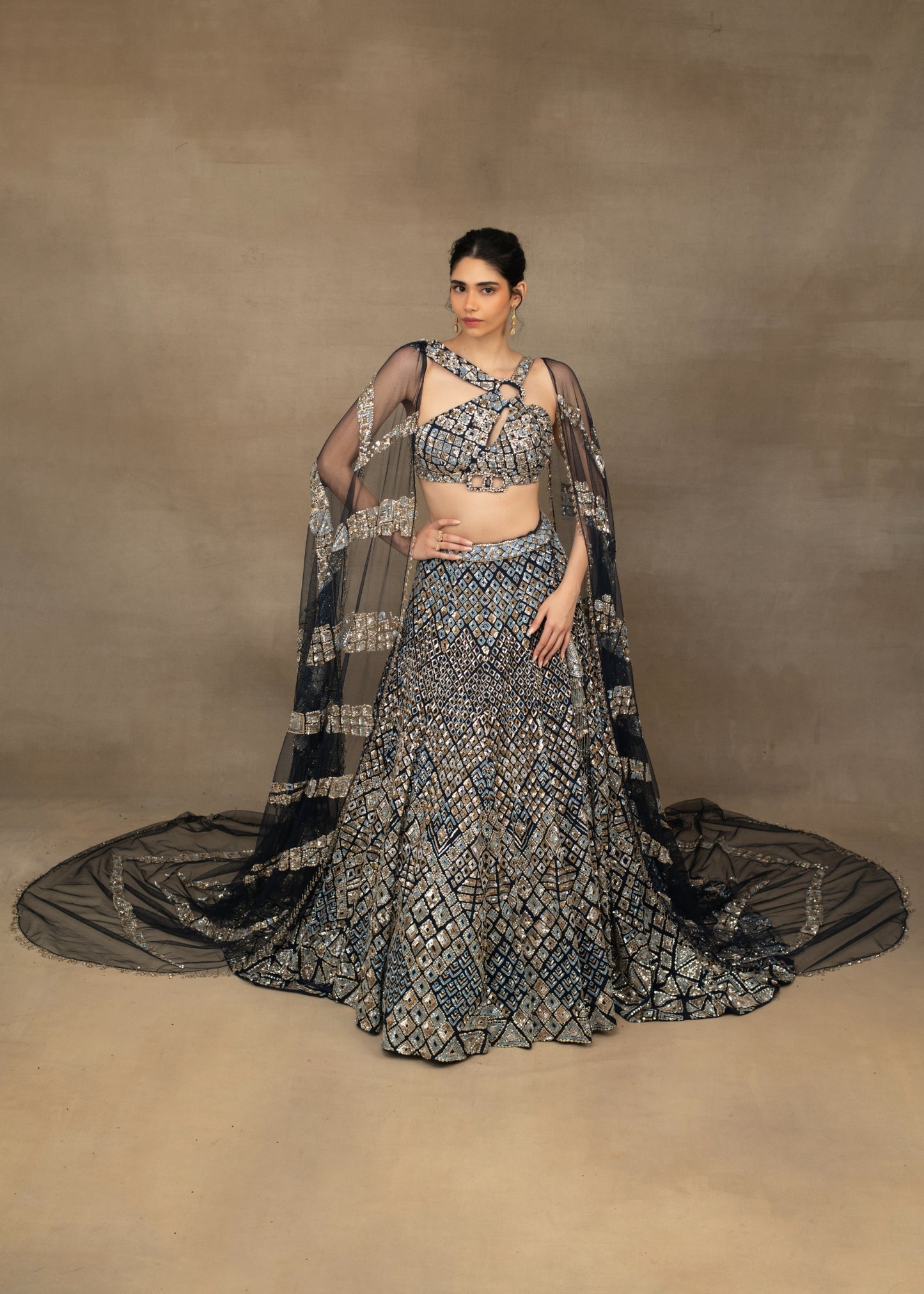 Sequin Embroidered Lehenga Set