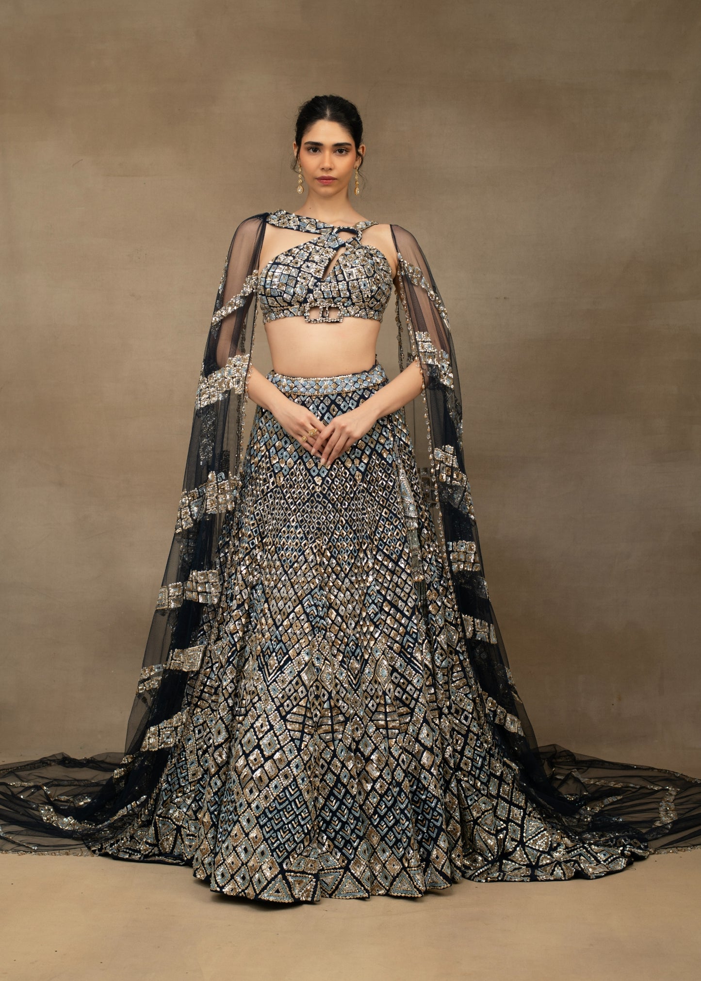 Sequin Embroidered Lehenga Set