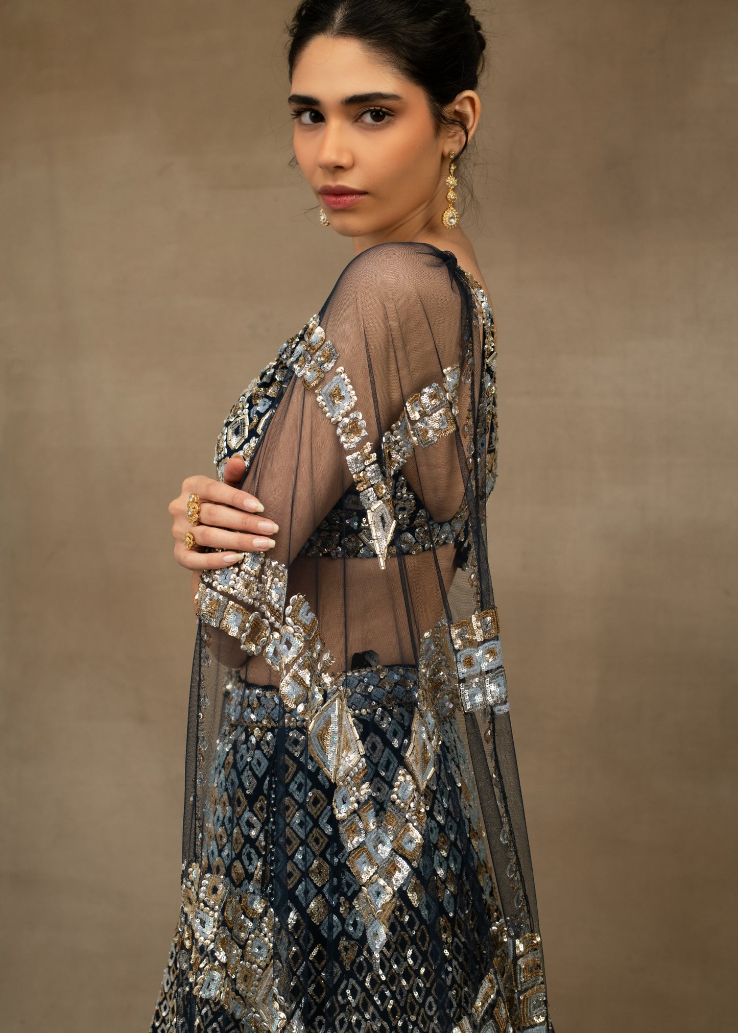 Sequin Embroidered Lehenga Set