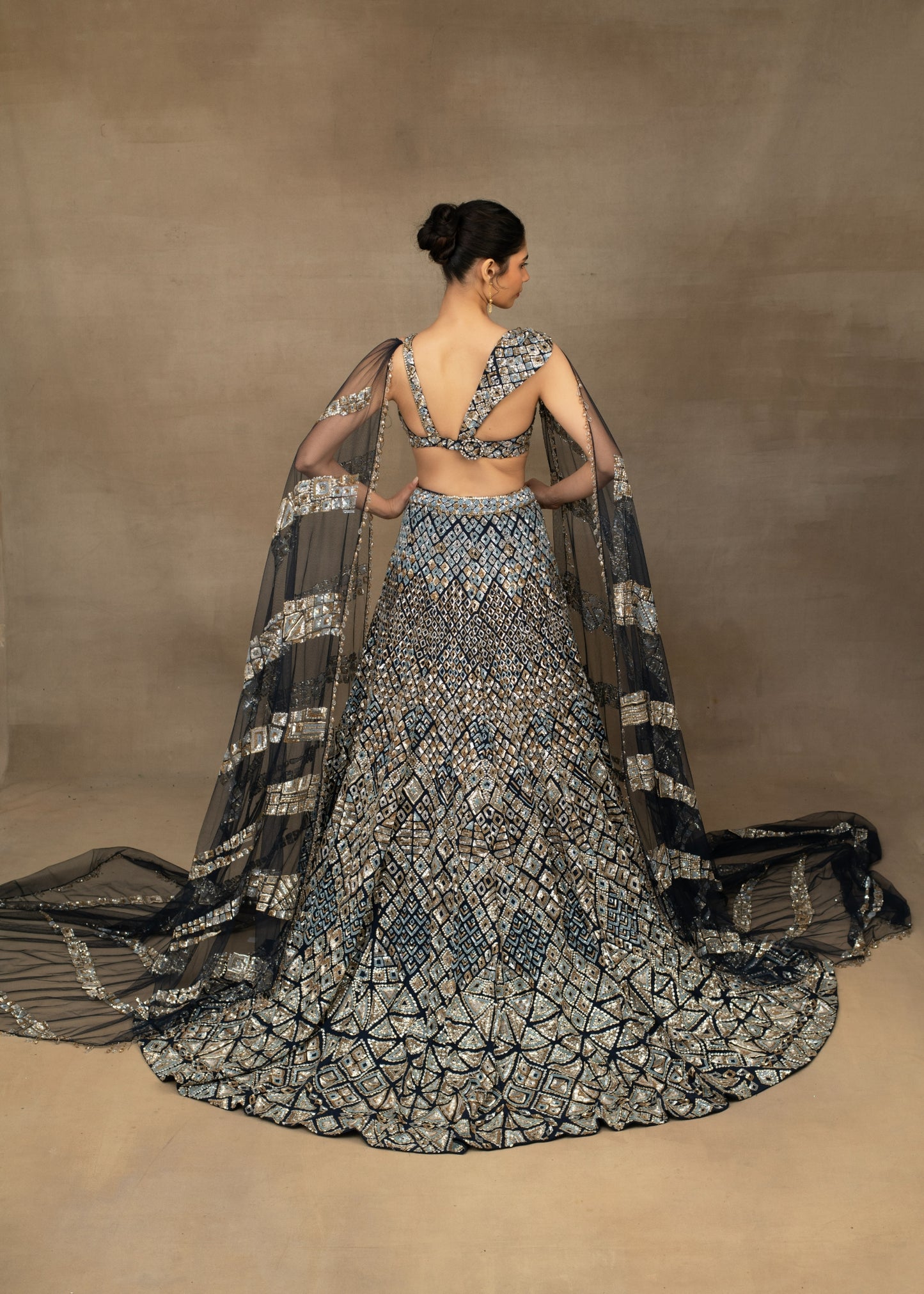 Sequin Embroidered Lehenga Set