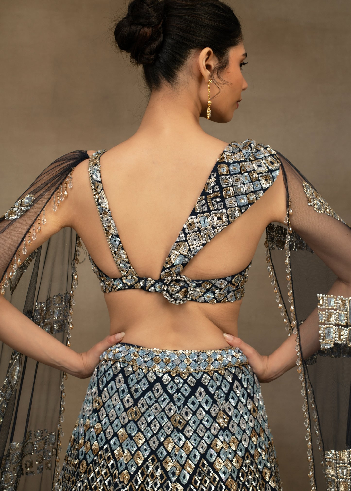 Sequin Embroidered Lehenga Set