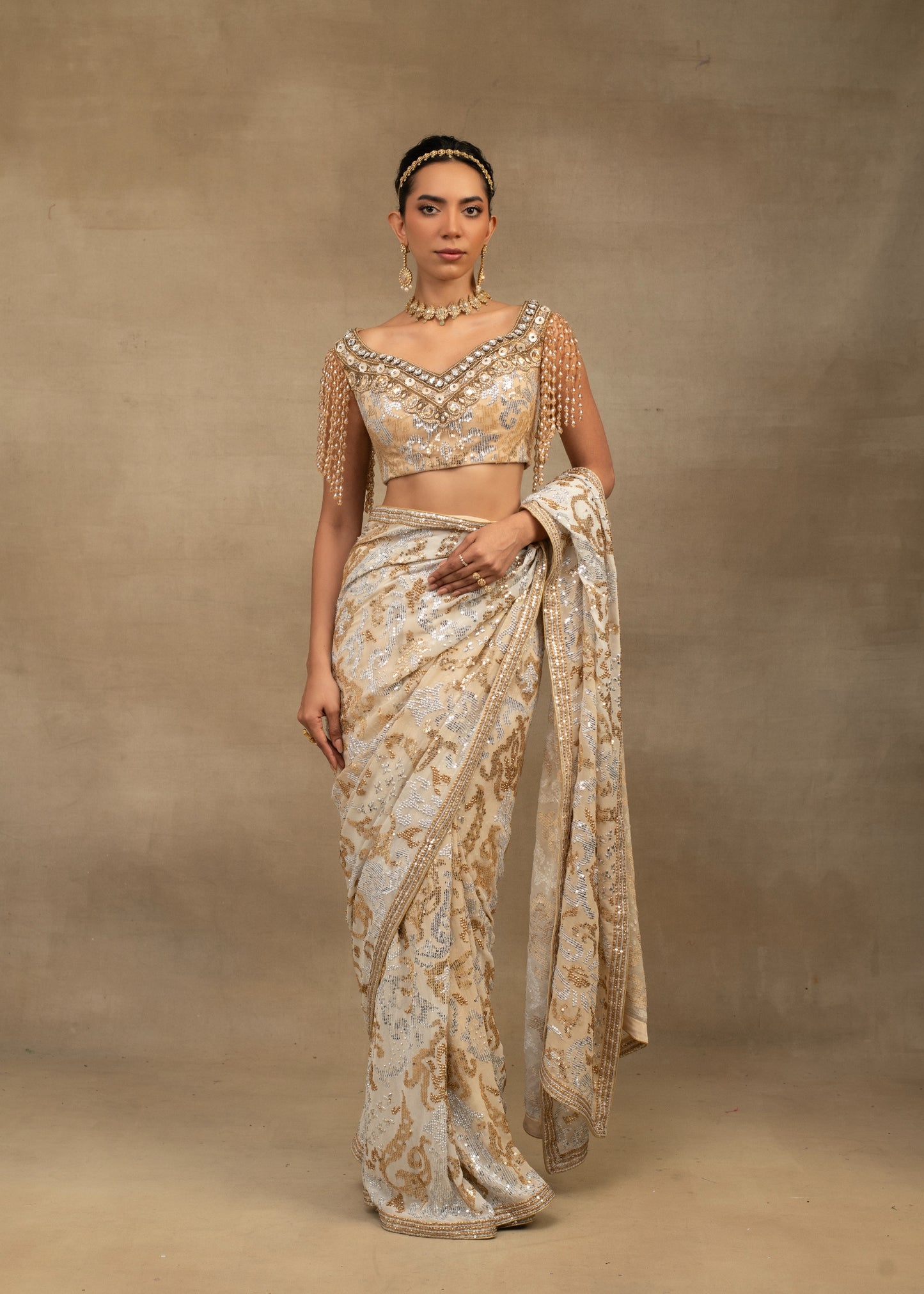 Saree with blouse