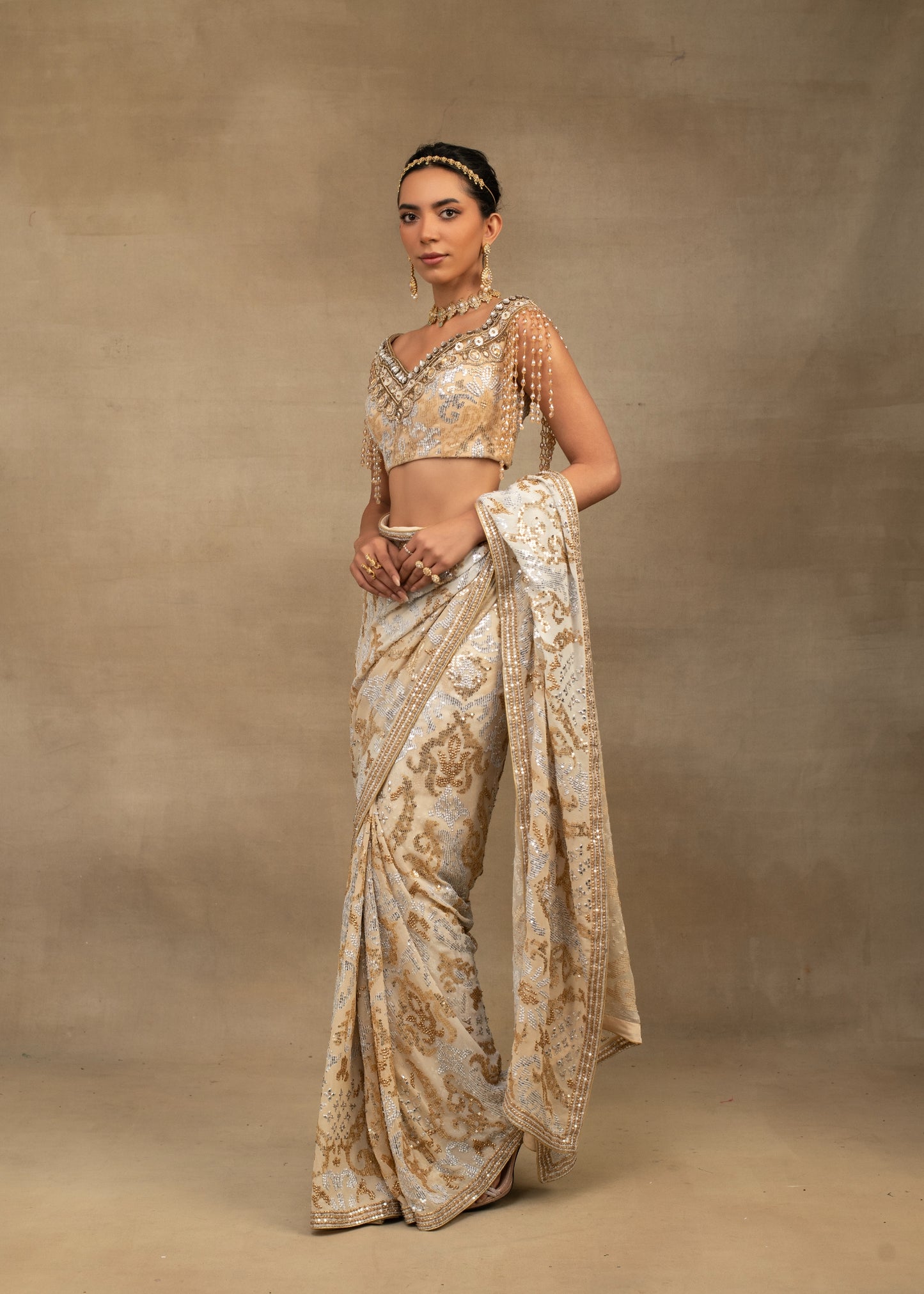 Saree with blouse