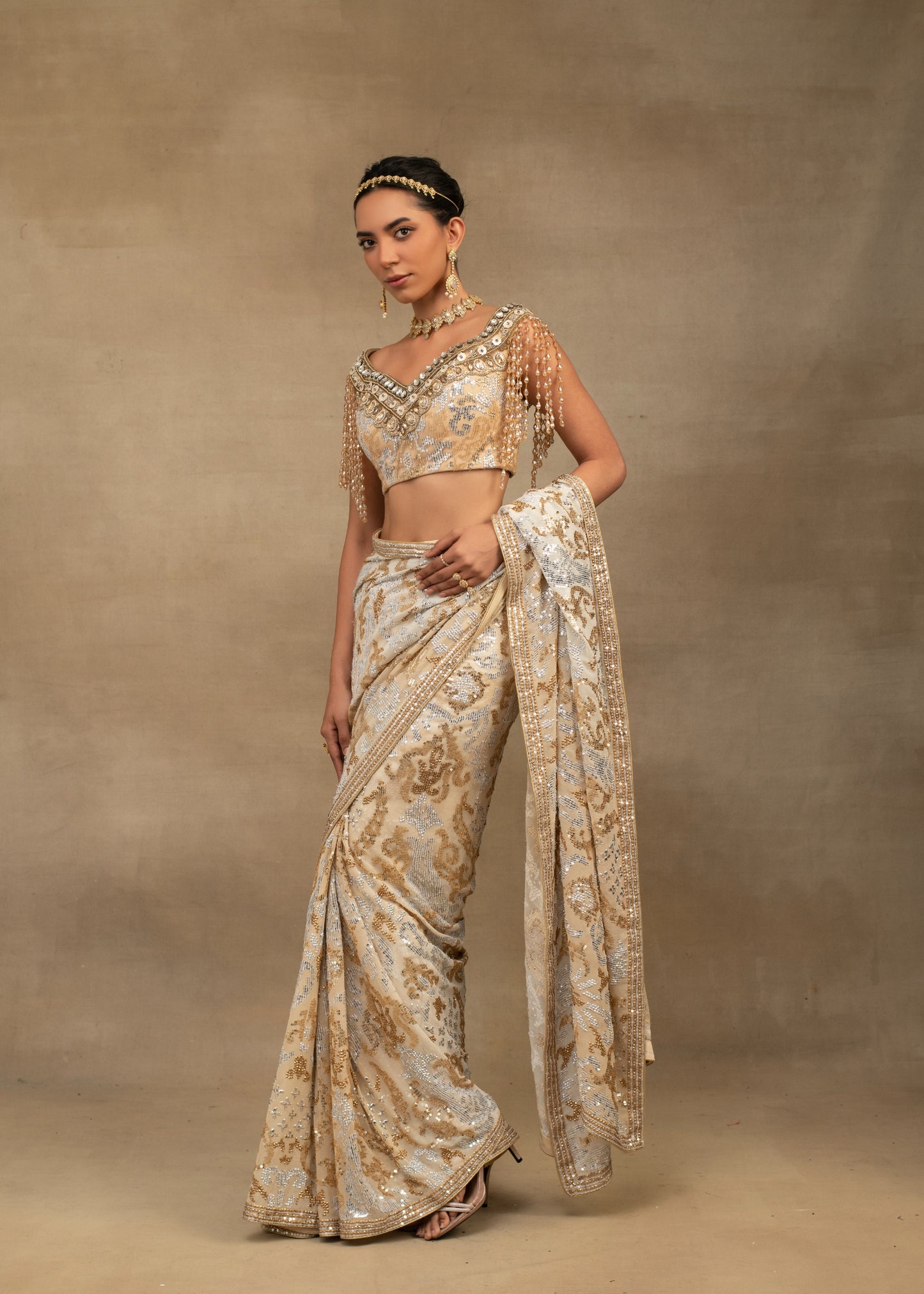 Saree with blouse