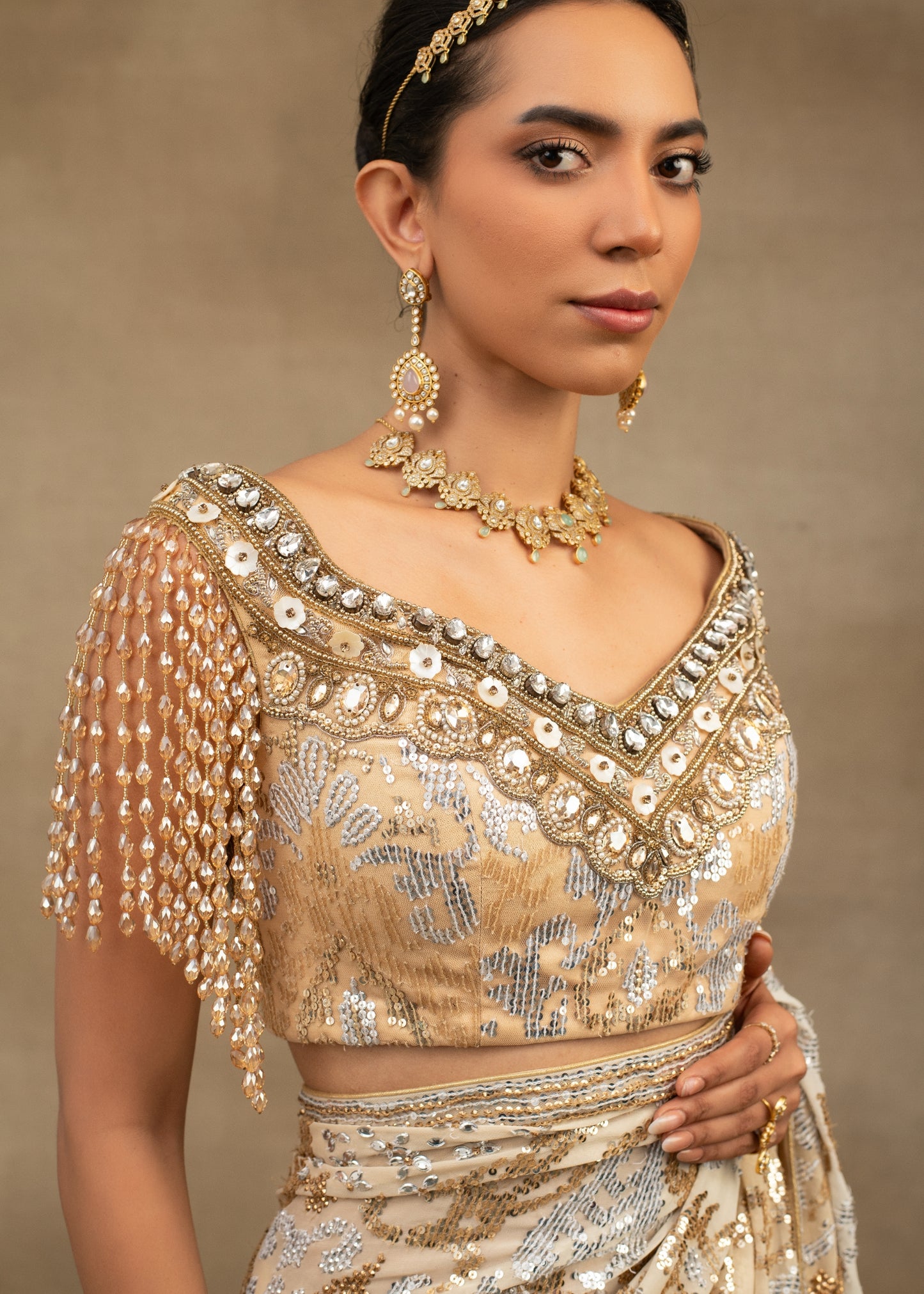 Saree with blouse