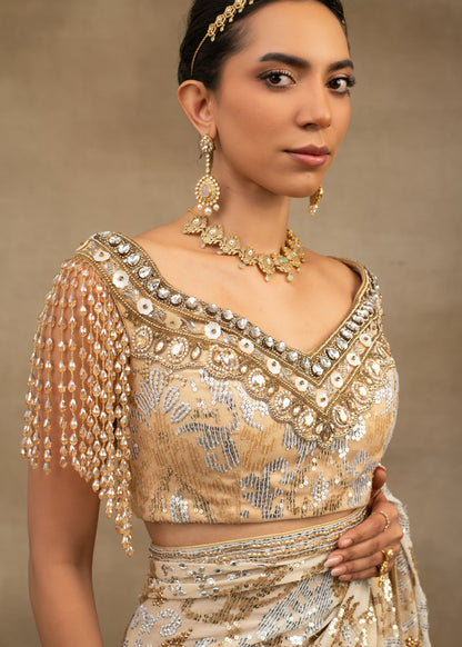 Saree with blouse
