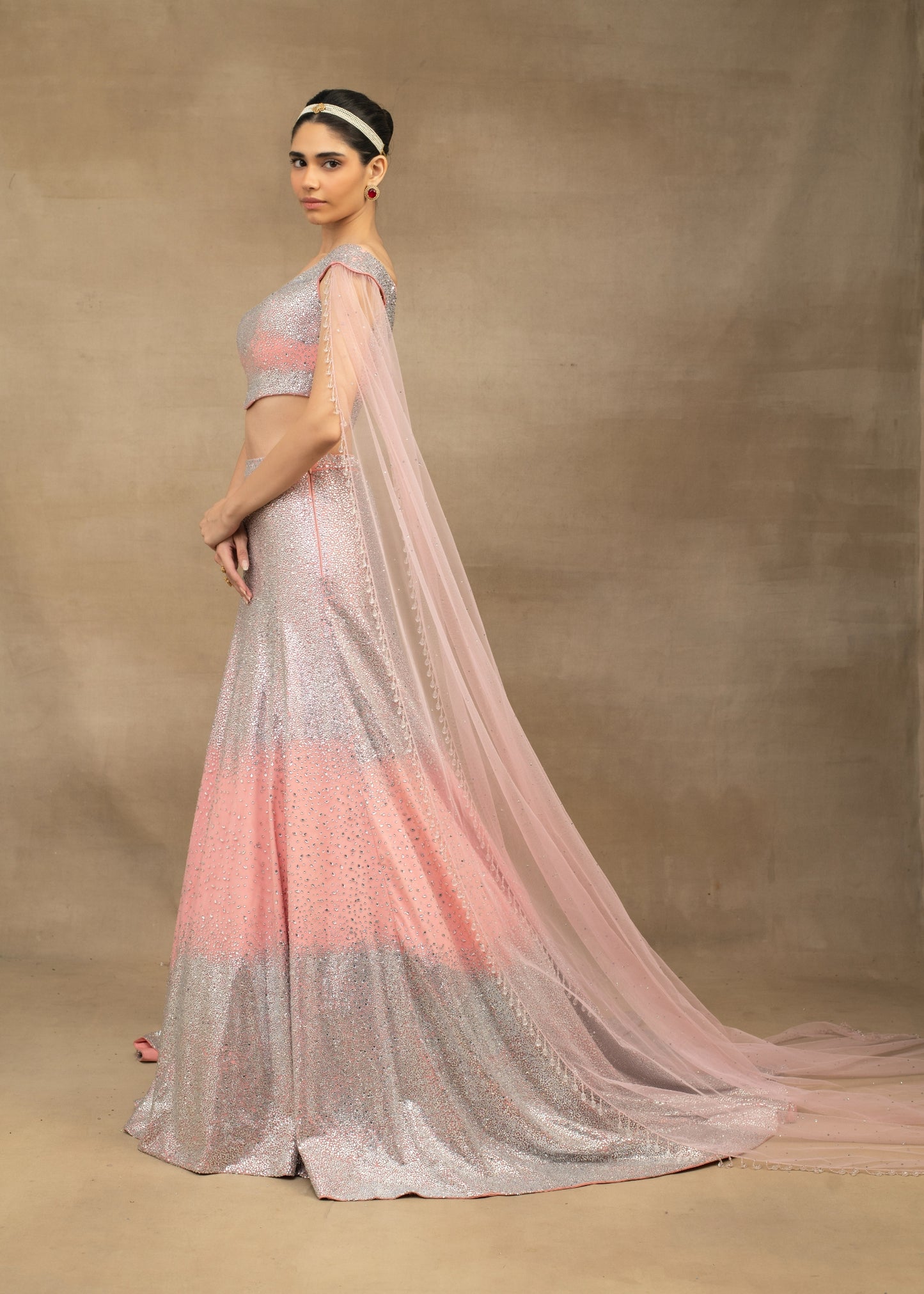 Swarovski Pink Lehenga Set
