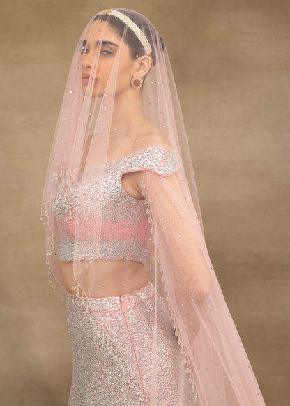 Swarovski Pink Lehenga Set